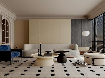 modern living room 3d model