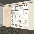 Modern Wooden Bookshelf With Geometric Open Cubbies Books And Decorative Items