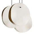 Modern Minimalist Multi Layer Circular Pendant Light With Illuminated White Shade 3d model