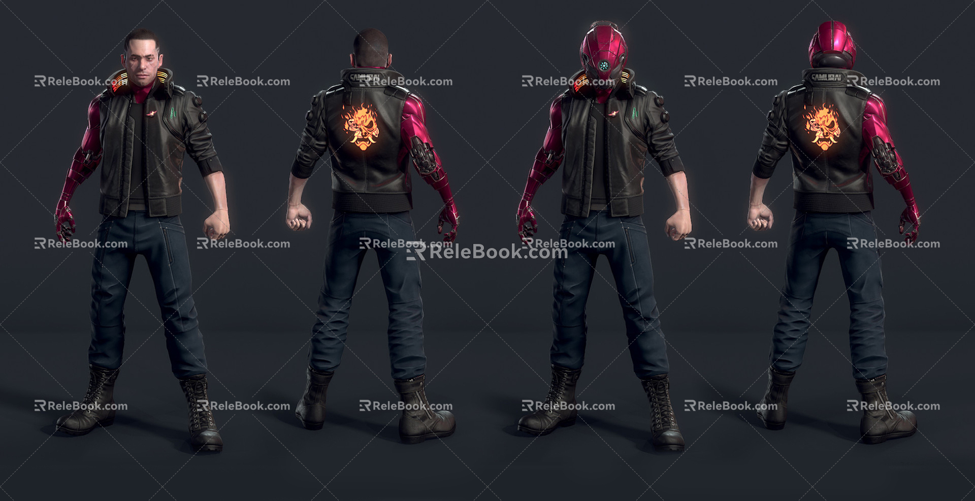 Modern Man Man Man Character Helmet Game Character model