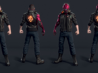 Modern Man Character Helmet Game Character 3d model