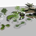Modern Tree Pool Landscape Tree Pool 3d model