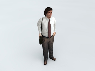 Men European Managers Office workers 3d model