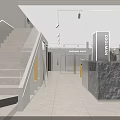 Modern Clothing Store Interior With Mannequins Display Areas And Decorative Plants