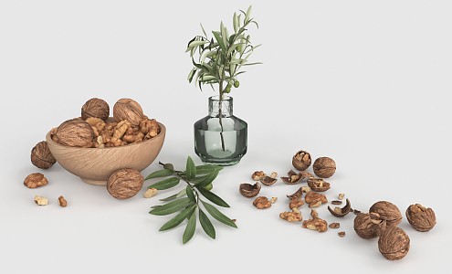 Modern Walnut Olive 3d model