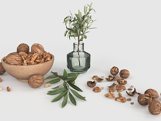 Modern Walnut Olive 3d model