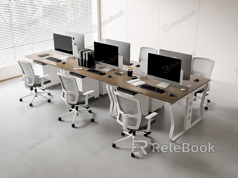 Modern Office Desk and Chair Staff Station Computer Desk and Chair model