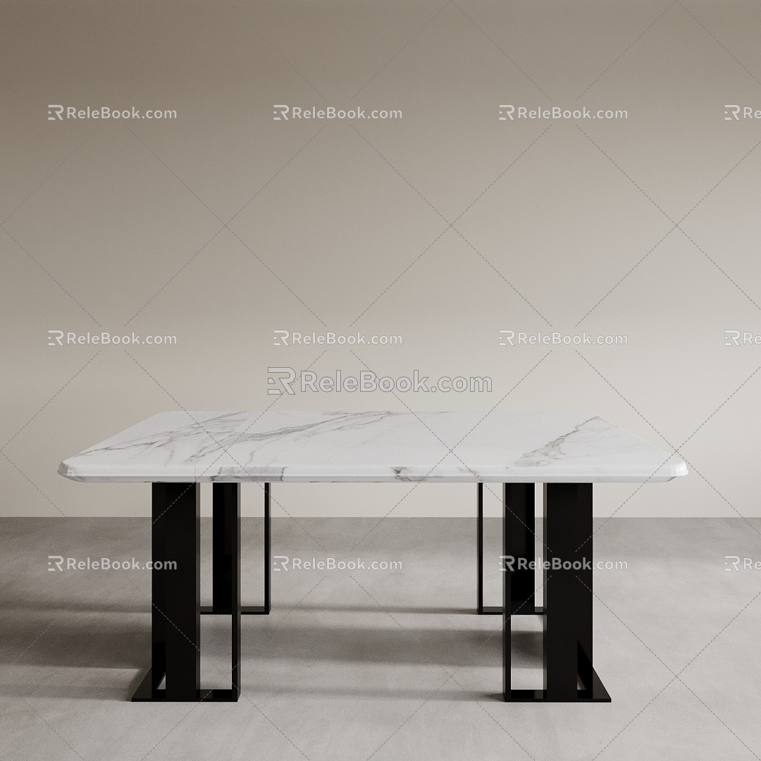 Dining Table Desk Conference Table Marble Table Table Long Table Square Table 3d model