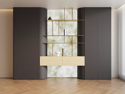 Bookcase Decorative Cabinet Sideboard Wine Cabinet 3d model