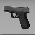 Tactical Modern Semi Automatic Pistol With Stainless Steel Slide And Black Textured Grip