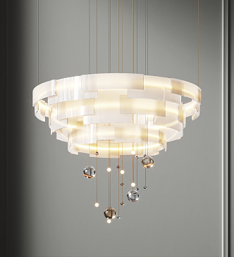 Modern chandelier 3d model