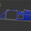 Blue Car Door Panel Automotive Part With Detailed Design And Smooth Surface