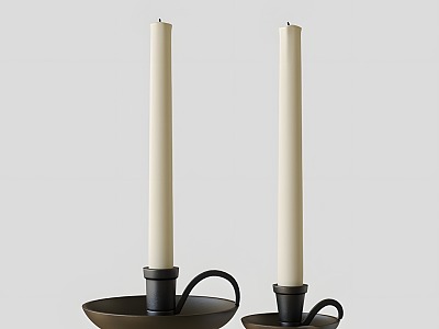 Candle candlestick 3d model