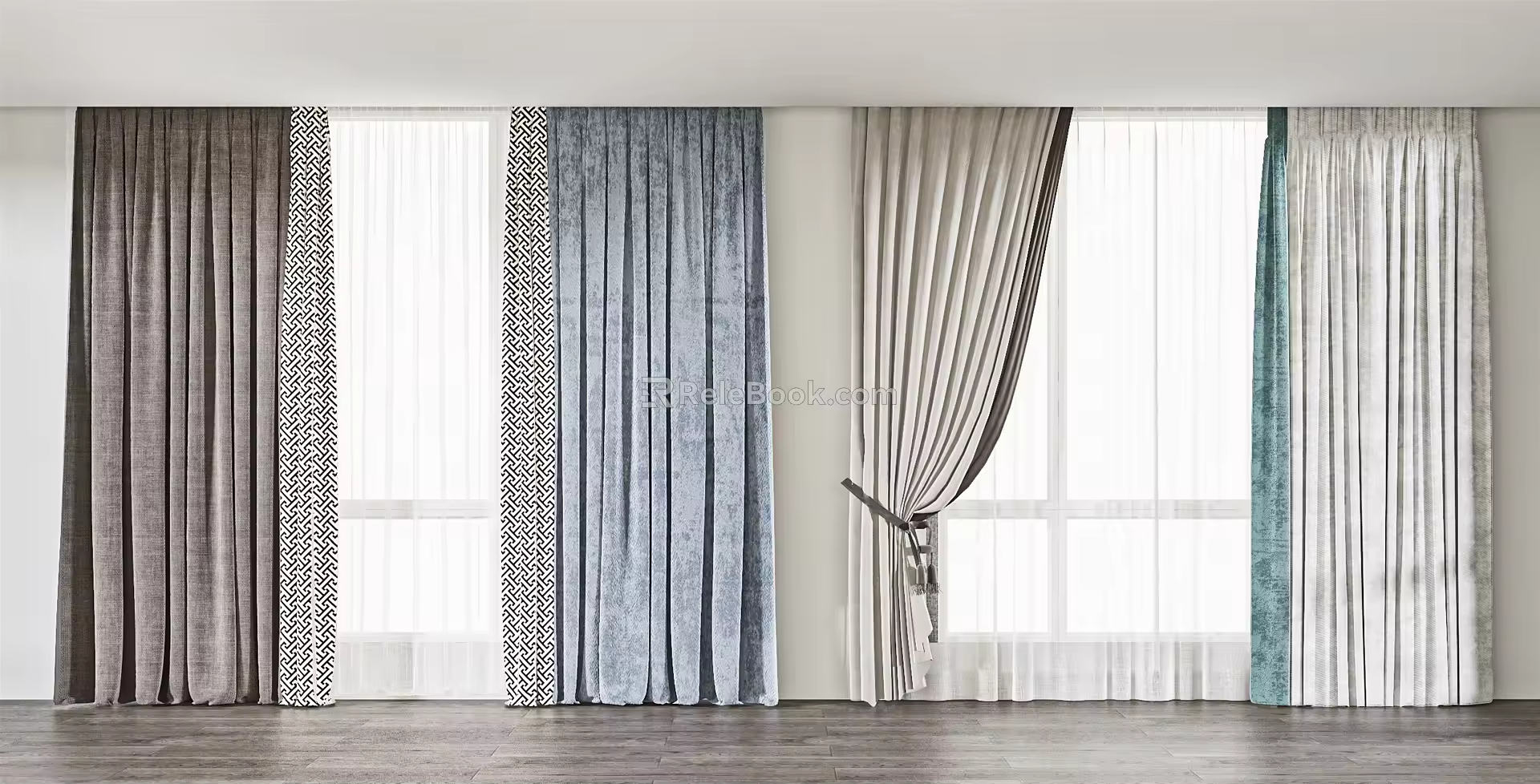 Modern Curtains 3d model