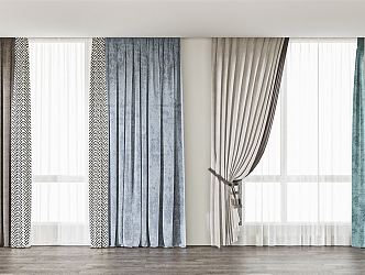 Modern Curtains 3d model