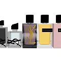 Luxury Perfume Bottles Collection With YSL Givenchy Different Shapes And Colors