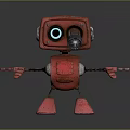 Robot Assistant Small Robot Butler Robot Butler Figure Game Figure 3d model