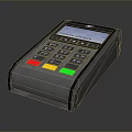 Computer Payment Terminal With Digital Display Numeric Keypad And Colored Function Buttons