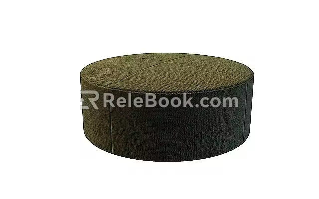 Fur sofa stool 3d model