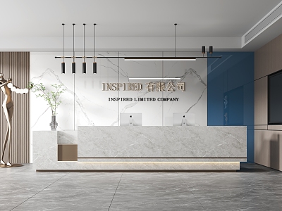 Modern Front Desk Company Front Desk 3d model