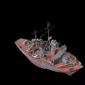 modern warship battleship destroyer 3d model