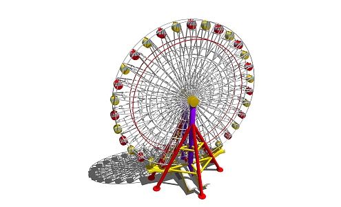 Modern Ferris Wheel 3d model