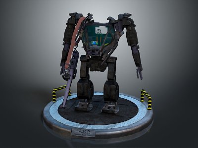 Mech Warrior Mech Soldier Machine Battlearm Mechanical Battlearm Machine Fighter Robot 3d model