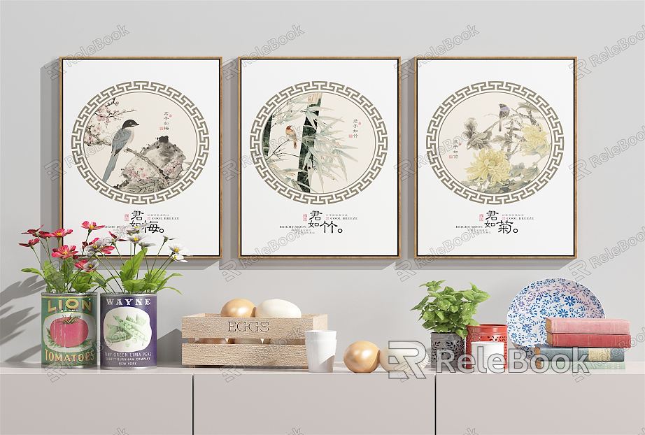 New Chinese Plant Painting Hanging Paintings model