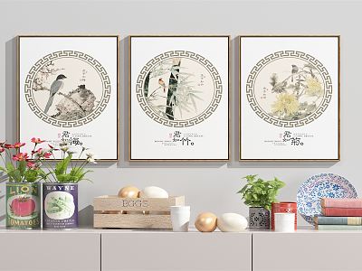 New Chinese Plant Painting Hanging Paintings model