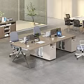 Functional Public Office Space With Modern Workstations Ergonomic Chairs And Green Plants