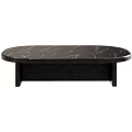 Modern Black Marble Coffee Table With Textured Surface And Sleek Minimal Design 3d model