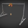 Heavy Duty Gantry Crane With Metal Frame Wheels Electric Hoist And Hook