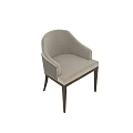 Elegant Modern Leisure Chair with Upholstered Seat Wooden Legs Neutral Fabric and Gold Accents