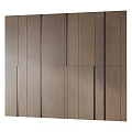 Modern Wooden Wall Panels With Vertical Lines Grid Pattern And Geometric Designs 3d model