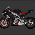 Black and Red Sport Motorcycle With Sleek Design Alloy Wheels And Exhaust Pipes