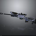 Modern Tactical Sniper Rifle With Telescopic Sight And Metal Body Design