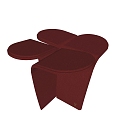 Modern LV Low Stool Dressing Stool Side Corner 3d model