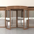 Modern Copper Revolving Door Entrance With Glass Panels And Logo Signs