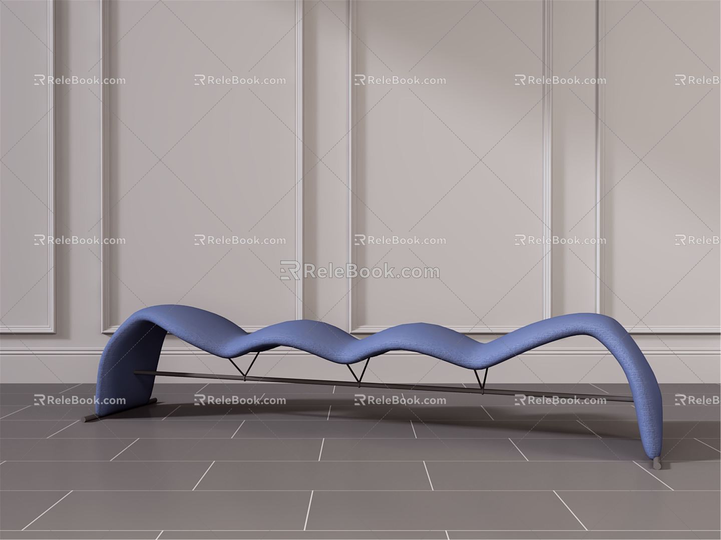 Modern outdoor chair shape curved bench model