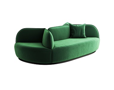 Modern Multiplayer Sofa Shaped Sofa 3d model