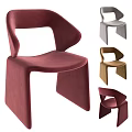 Modern Accent Chair With Curved Armrests And Velvet Upholstery In Multiple Colors