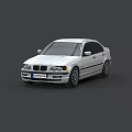White BMW Sedan Featuring Sleek Body Lines And Modern Exterior Design