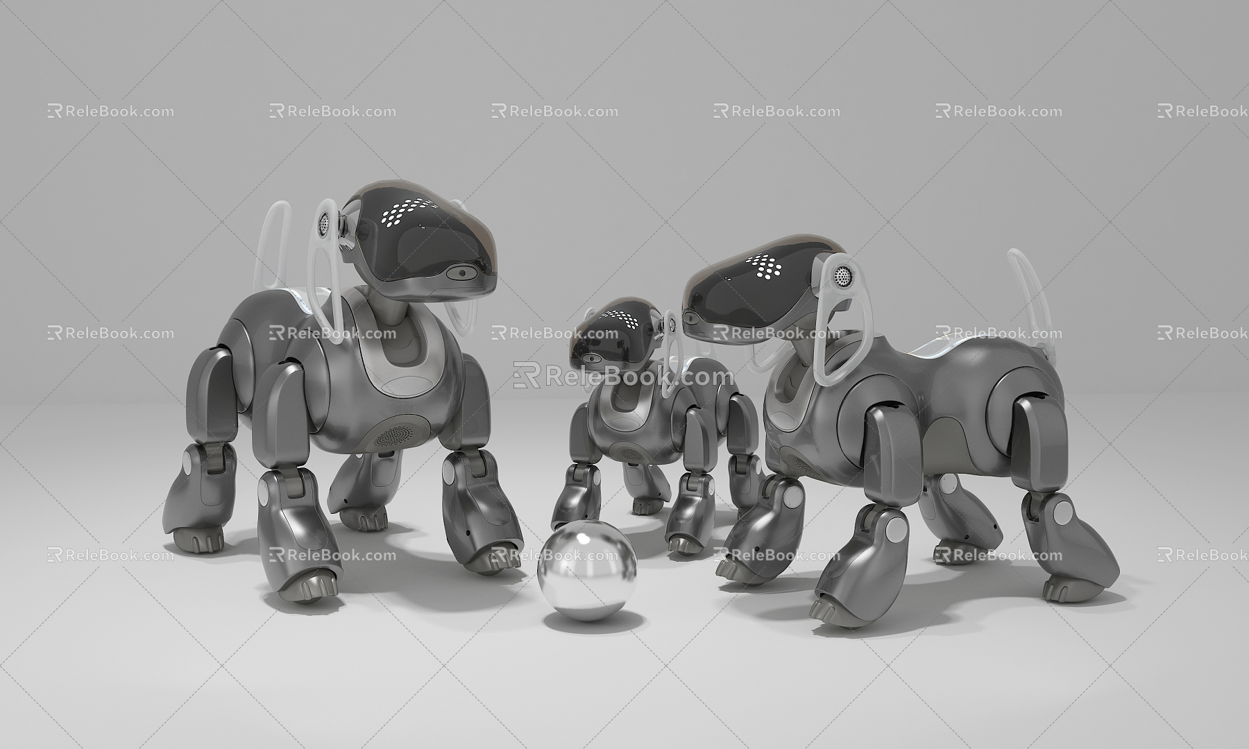 Modern toy mechanical toy dog 3d model