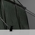 Durable Green Camping Tent with Arch Structure Support Poles and Entrance