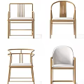 Stylish Leisure Chairs With Wooden Frames And Light Colored Cushions In Various Designs