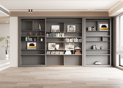 Light Luxury Bookcase 3d model