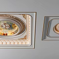 Ceiling European-style Carved Line 3d model