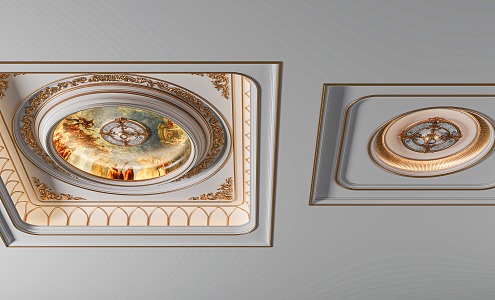 Ceiling European-style Carved Line 3d model