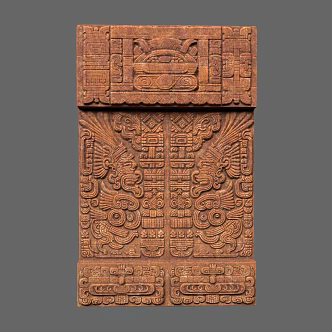 Mayan Temple Wall Ruins Ancient Temple Ruins 3d model