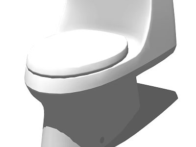 Sleek White Toilet With Modern Ceramic Design For Contemporary Bathroom 3d model